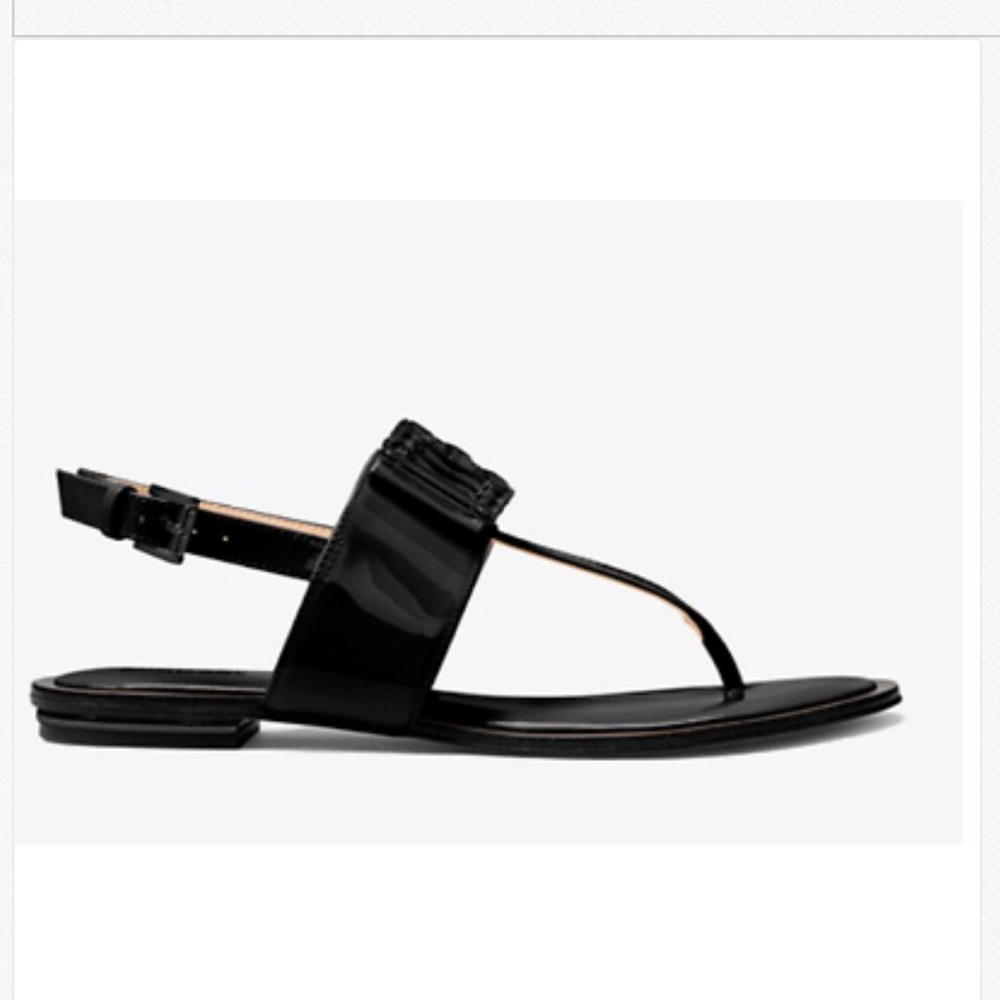 Michael Kors Michelle Thong Patent Leather Sandals - Picture 3 of 8